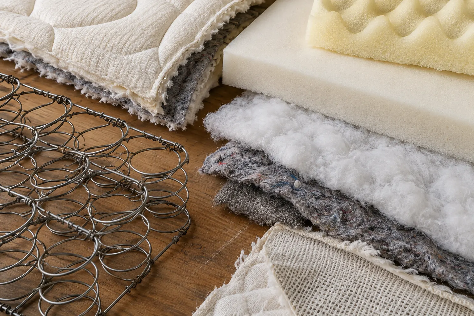 Items prepared for mattress recycling guidance